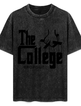 The College Dropout Godfather -white T-Shirt Soft Stretch Short Sleeve Top - Aliexpress - FashionsVida