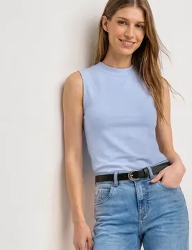 Street One Basic Top female Blau - Street One - FashionsVida