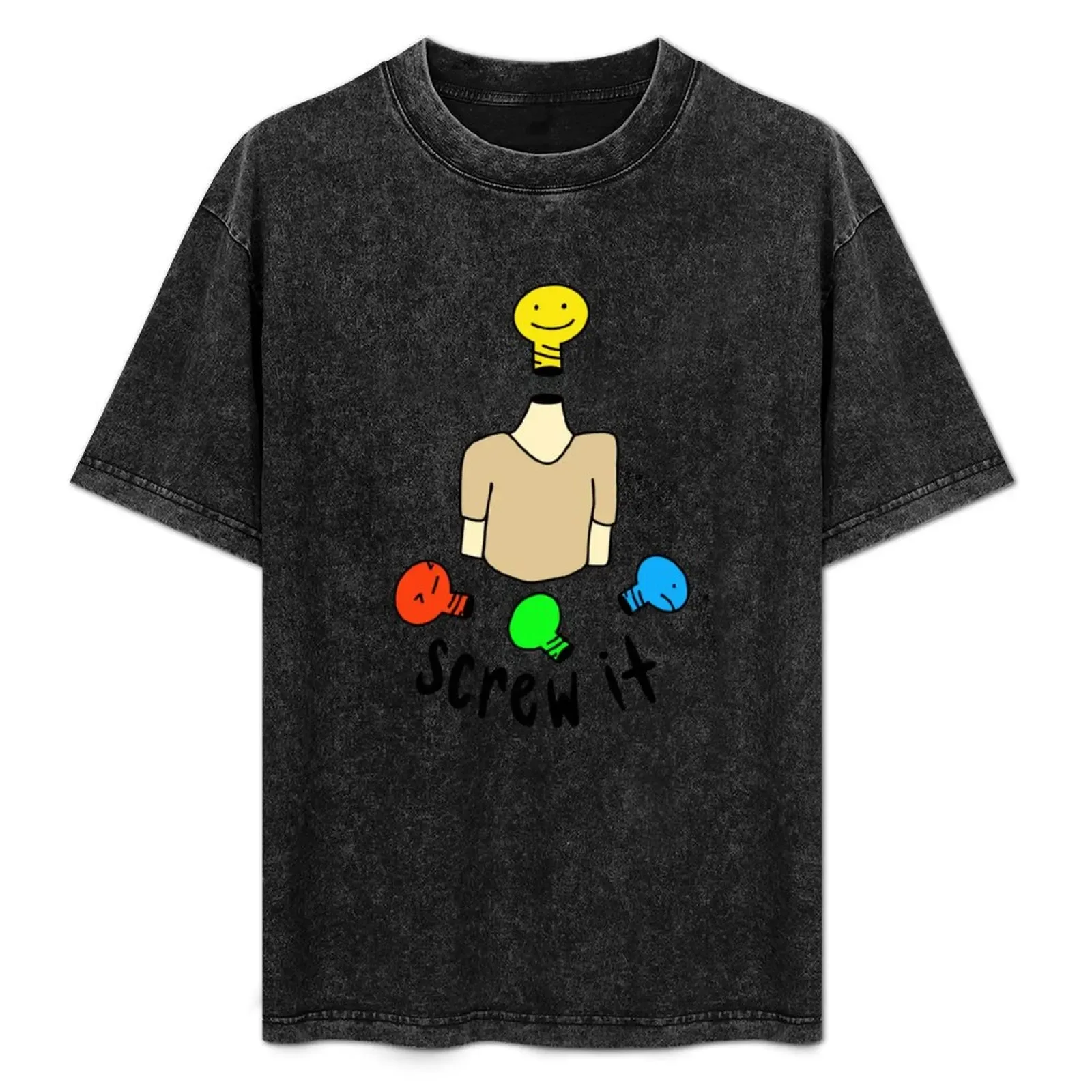 Screw It T-Shirt Basic Crew Neck Short Sleeve Top - Aliexpress - FashionsVida