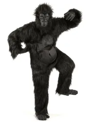 Gorilla Kostüm mit Maske schwarz