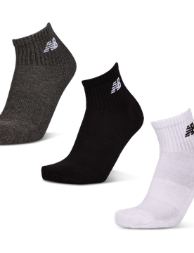 Quarter 3 Pack Unisex Socken - Grau - Größe 35-38 Grey 35-38