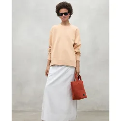 Sudadera de mujer de algodón con cuello redondo