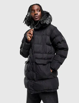 Mens Parka Longline Command - Nero, nero nero Uomo taglia S - Supply & Demand - FashionsVida