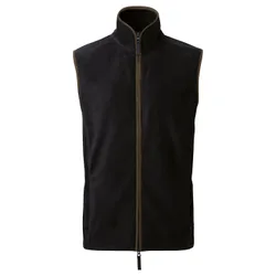 Mens Artisan Fleece Gilet (Black/brown) Material_polyester - Size Large