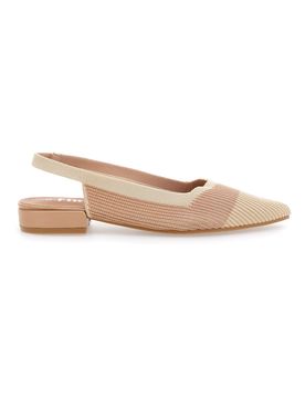 Ballerine beige in tessuto con soletta morbida PRESZ11 36