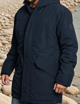 Cappotto con cappuccio - blu scuro