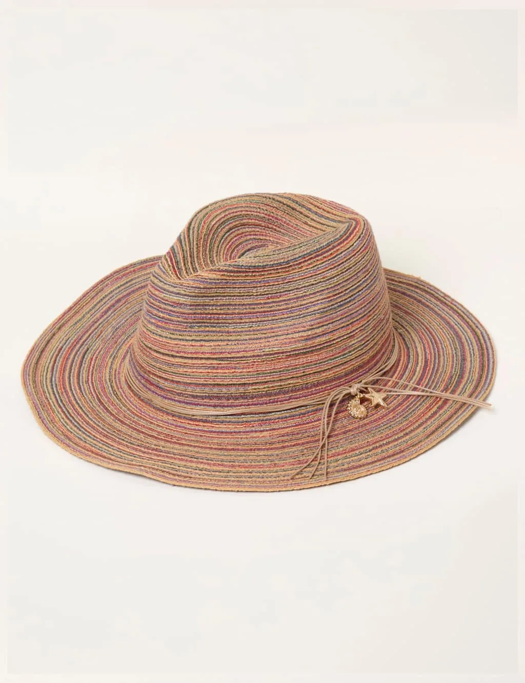 Striped Charm Detail Fedora Hat Multi female - Fatface - FashionsVida