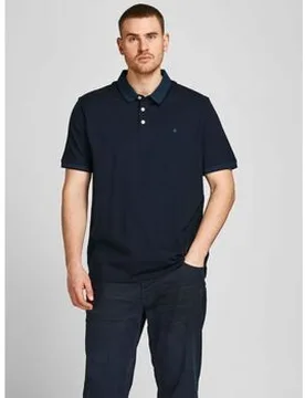 T-Shirts & Poloshirts 12143859 Paulos Polo Ss-Dark Navy Eu 6xl Male - Jack & jones - FashionsVida