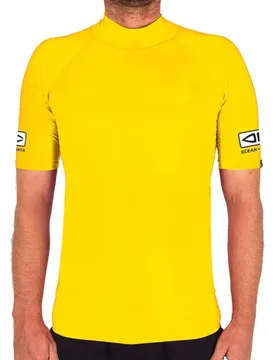 Rash Guard Manches Courtes Comp Yellow L - Ocean & Earth - FashionsVida
