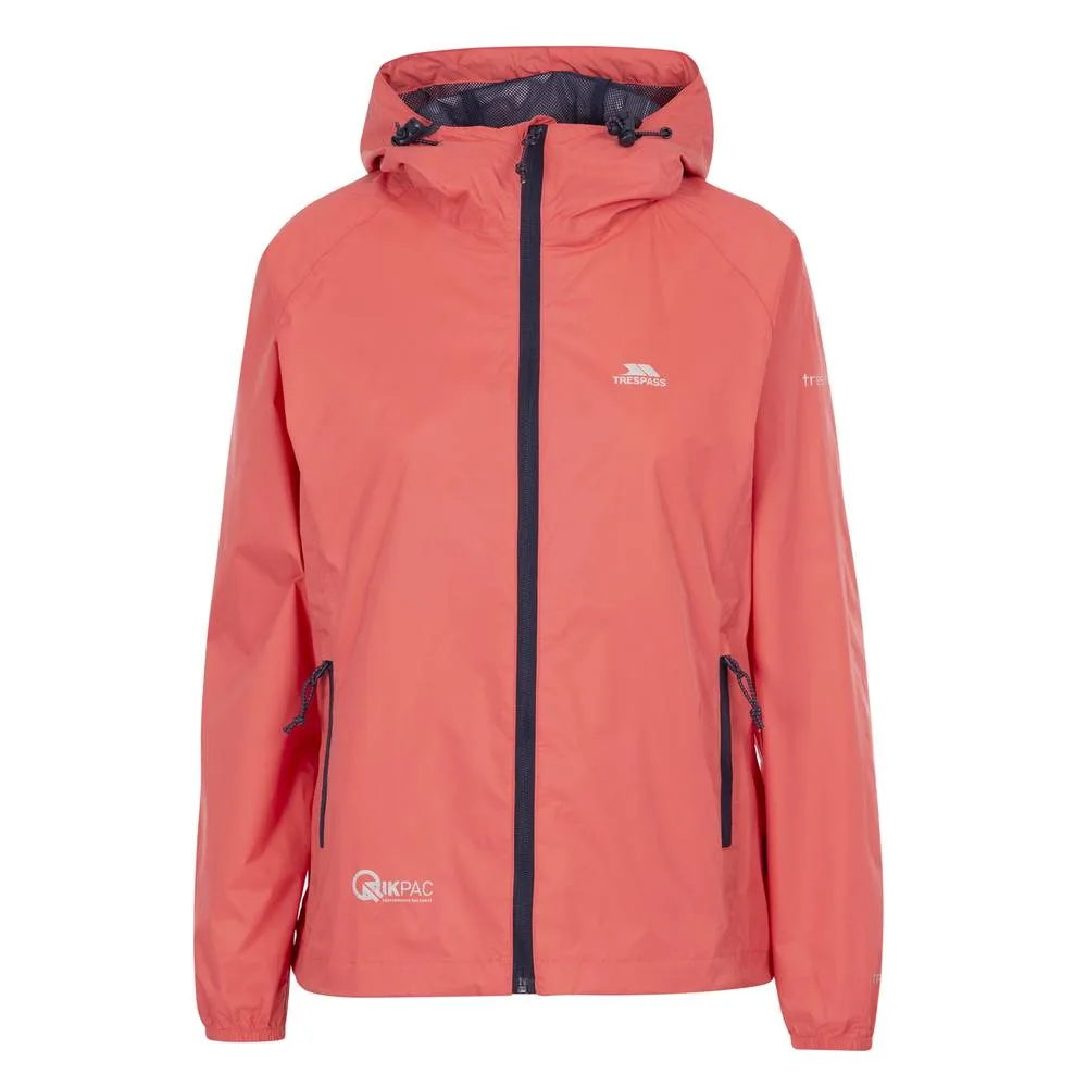 Qikpac Packaway Waterproof Jacket - Peach - Size: M - Trespass - FashionsVida