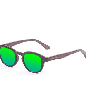 Lunettes De Soleil Polarisées Laguna Beach Wood Wood Brown / Wood Brown White Brown Arms Smoke/CAT3 unisex
