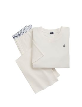 Polo Ensemble pyjama en coton gaufré mélangé