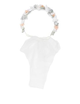 Corona per capelli con fiori e tulle
