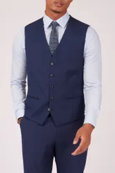 Mens Core Plain Waistcoat - Blue - Size 44 Regular