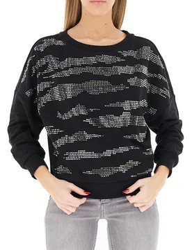 Felpa con strass SPORT NERO L - Liu jo - FashionsVida