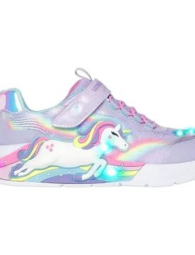 Sneaker Unicorn Chaser Lavender Sparkle Mesh / Multi Trim EU 30 - Skechers - FashionsVida