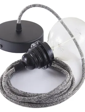 Cables Lampe Suspendue Pendel Pour Abat-jour Rs81 50 Cm Black Glittering One Size - Creative - FashionsVida