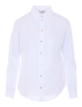 Camicia Bianca Con Chiusura Bottoni Frontali