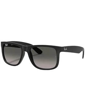 Lunettes de soleil lifestyle - Justin Classic Matte Rubber Black Dark Grey en Nylon - Noir - Ray Ban - FashionsVida