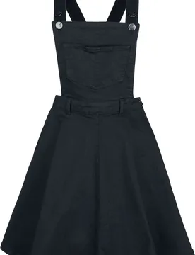 Rockabilly Kleid knielang - Dakota Pinafore Dress - XS bis 4XL - für Damen - Größe 3XL - schwarz - Frauen - female - Hell Bunny - FashionsVida