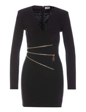 Miniabito In Crepe Con Zip