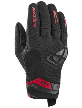Guanti Moto Pelle e Tessuto MIG 2 Nero Rosso taglia 2XL - Ixon - FashionsVida