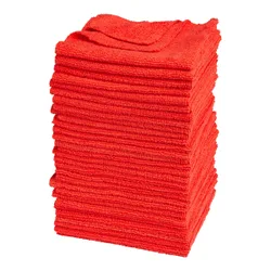 Mikrofasertücher-Box, 30 Stück rot
