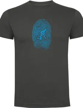 Maglietta A Maniche Corte Biker Fingerprint Dark Grey - Kruskis - FashionsVida