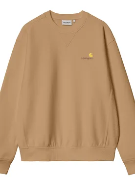 American Script Sweatshirt - Sweatshirt-Crewneck - braun - Herren - Size: XL - Carhartt WIP - FashionsVida