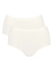 Womens Go Sense High Waist Briefs (2 Pack) - White Polyamide - Size 2xl