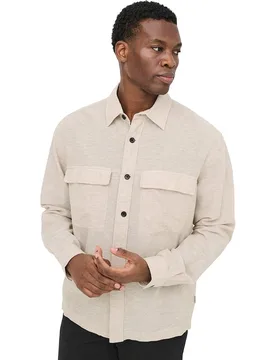 Only & Sons - Sobrecamisa de hombre de lino y algodón regular fit - Only & Sons - FashionsVida