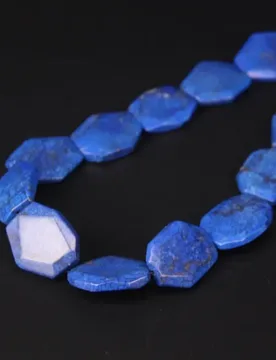 Pcs/strand Lapis Blue Turquoises Faceted Slab Bead Pendants,Howlite Magnesite Stone Slice Nugget Loose Beads Jewelry Making - Aliexpress - FashionsVida