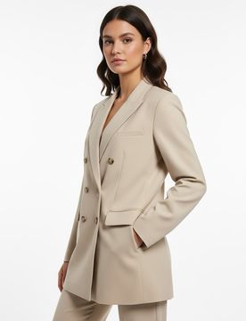 Giacche donna - new topazio giacca doppiopetto punto milano - bianco