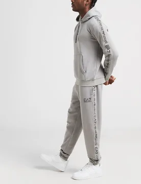Reflective Logo Hooded Trainingsanzug - Herren, Grau - male - Size: M - EA7 Emporio Armani - FashionsVida