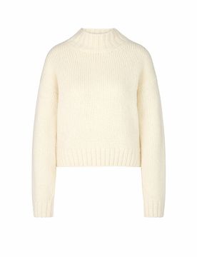 Rollkragenpullover blanco 42