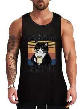 That's What I Do I Drink Coffee I Hate People And Know Things Cat Lover Gifts Tank Top Classic Fit Undershirt Everyday Wear - Aliexpress - FashionsVida