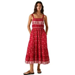Vestito Lungo Senza Maniche Celia Royal Red S