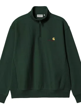 Half Zip American Script Sweat - Sweatshirt-Crewneck - grün - Herren - Size: M - Carhartt WIP - FashionsVida