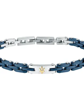 Braccialetto Jm25atz65 Silver / Gold / Blue One Size - Maserati - FashionsVida
