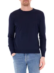 Maglia girocollo in lana BLU NOTTE 50