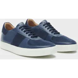 Zapatillas de hombre en piel y ante con suela vibram