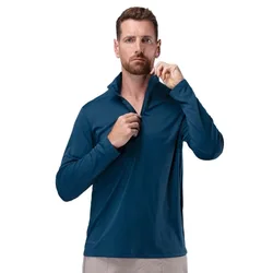 Rash Guard Manches Longues Uvactive 1/4 Zip Deep Teal S