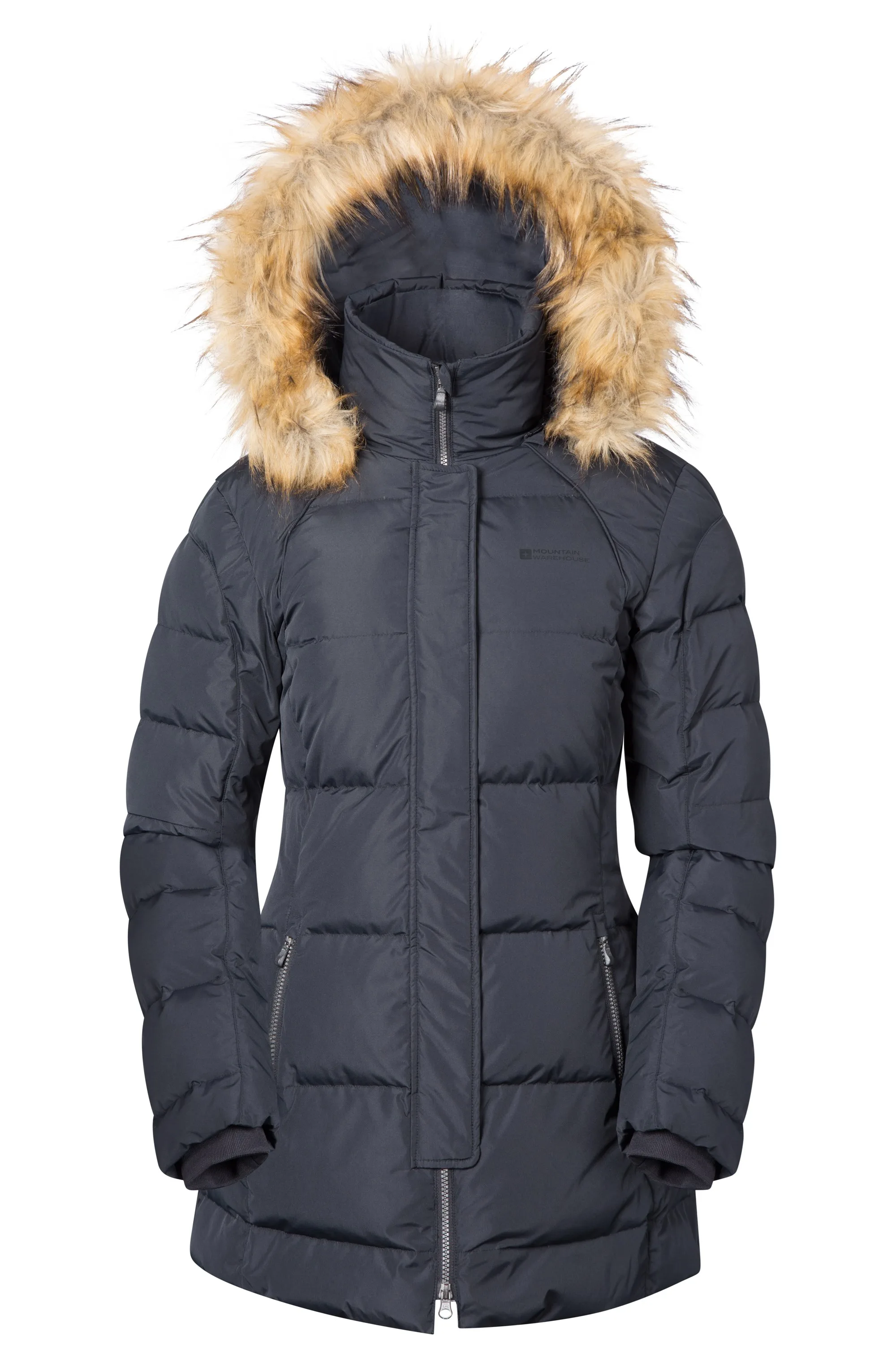 Isla Womens Down Jacket - Black - Black - Size: 18 - NOT IN USE - FashionsVida