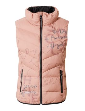 Soccx Chaleco rosa / negro / plata