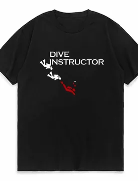 Creative Summer Pure Cotton Sweat-Absorbing Scuba Dive Instructor Print T-Shirt Men Short Sleeve - Aliexpress - FashionsVida