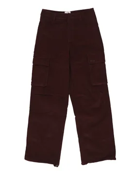Pantalone Lungo Uomo Corduroy Cargo Pants Bordeaux - Arte - FashionsVida