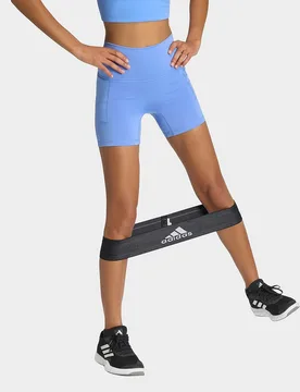 Womens Leggings Short 3 Stripes Studio All Me Booty - Blu, blu blu Donna taglia L 13 CM - Adidas - FashionsVida