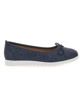 Ballerine Blu con Glitter e Fiocco Decorativo MINA362 36 - MIO TEMPO - FashionsVida