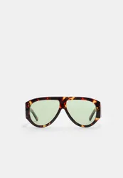 Retro-Sonnenbrille im Schildpatt-Stil Khaki OS