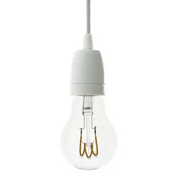 Cables Lampe Suspendue Avec Ampoule Textile And Porcelain 1.2 M White One Size